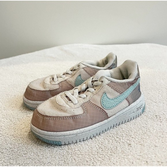 Nike Other - Nike Force 1 Crater Shoes Toddler 8C White Blue Mauve Sneakers DH4089-100